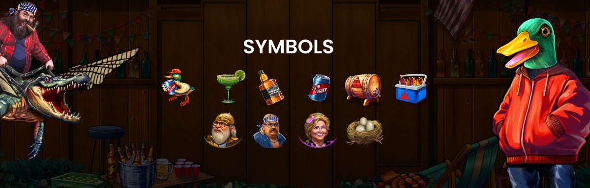 Σύμβολα κουλοχέρηδων Happy Hour του Duck Hunters.